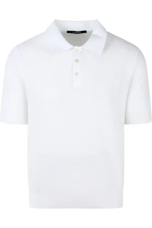 TAGLIATORE Top, Herre, Hvid, L, Bomuld, Frat Bomuldstrik Polo
