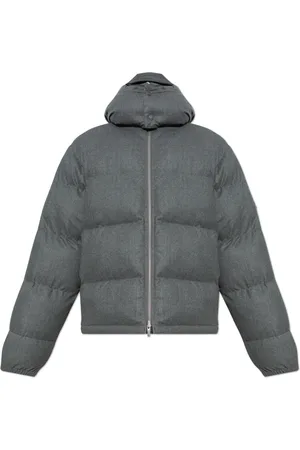 Salvatore Ferragamo Jakke, Herre, Grå, XL, Uld, Vatteret jakke med hætte