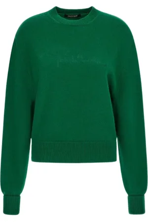 Roberto Cavalli Strik, Dame, Grøn, XS, Uld, Grøn Strik Trøje