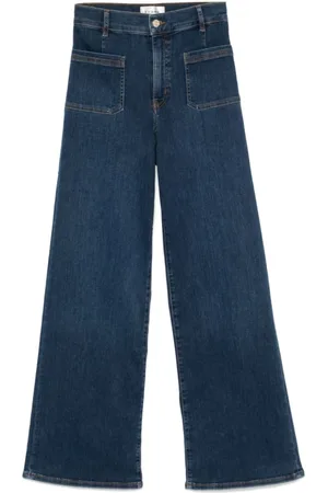 Frame Jeans, Dame, Blå, W26, Bomuld, Palazzo Flare Jeans