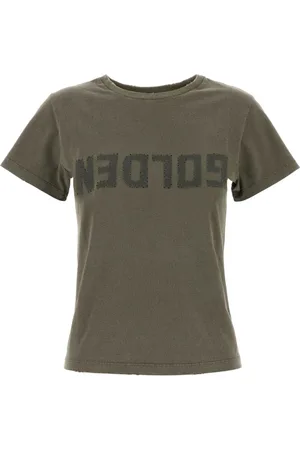 Golden Goose Top, Dame, Grøn, S, Bomuld, Army Cotton Doris T-Shirt