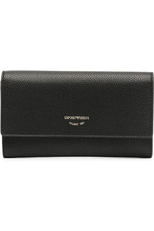 Emporio Armani Tilbehør, Dame, Sort, ONE SIZE, Læder, Casual Sort Pung