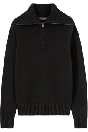 Loro Piana Strik, Dame, Sort, M, Cashmere, Parksville Pullover