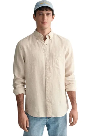 GANT Skjorte, Herre, , L, Uld, Linen Houndstooth Skjorte