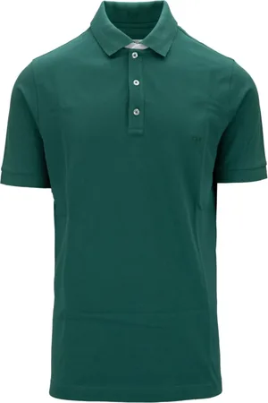 FAY Top, Herre, Grøn, 2XL, Bomuld, Button Polo Shirt