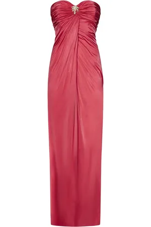 Zuhair Murad Kjole, Dame, Rød, S, Uld, Elegant Rød Draperet Kjole