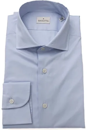 BAGUTTA Skjorte, Herre, Blå, XL, Bomuld, Slim Fit Bomuldsskjorte til Mnd