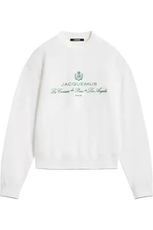 Jacquemus Sweathshirts & Hoodies, Herre, Hvid, L, Bomuld, Bianco Sweater Moderne Pasform