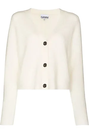 Ganni Strik, Dame, , L, Uld, Uld Cardigan Casual Stil