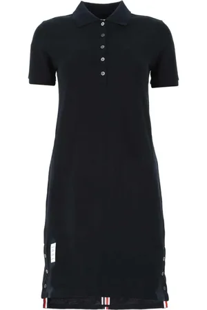 Thom Browne Kjole, Dame, Blå, 3XS, Bomuld, Midnatsblå Polo Kjole