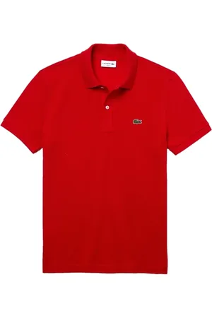 Lacoste Top, Herre, Rød, XL, Bomuld, Slim Fit Polo Shirt