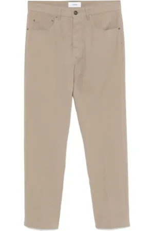LARDINI Jeans, Herre, Grå, W33, Bomuld, Beige Straight Jeans