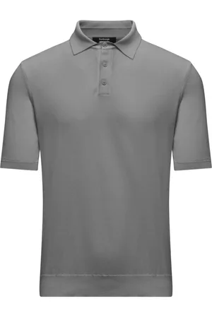 Bomboogie Top, Herre, Grå, XL, Bomuld, Stockinette Stitch Polo Shirt