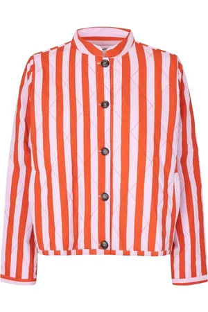Lollys Laundry Bluser & Skjorter, Dame, Flerfarvet, M, Stribet Quiltet Jakke
