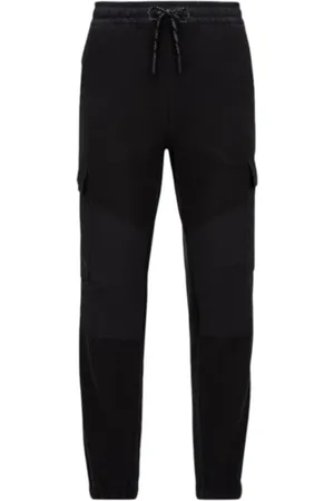 Moncler Bukser, Herre, Sort, S, Nylon, Velvet Fleece Track Pants