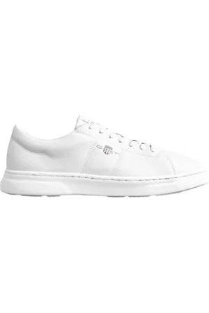 GANT Sko, Herre, Hvid, 40 EU, Læder, Læder Sneakers med Diamant G Logo