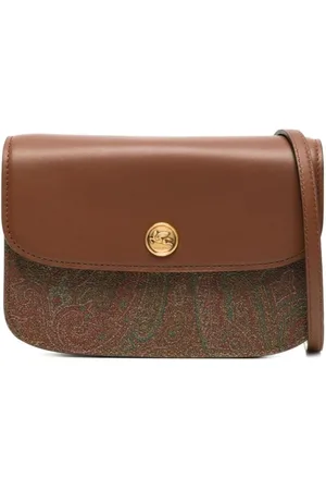 Etro Taske, Dame, Brun, ONE SIZE, Uld, Essential Jacquard Crossbody Taske