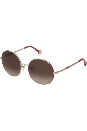 Carolina Herrera Tilbehør, Dame, Lyserød, ONE SIZE, Rose Gold Metal Solbriller