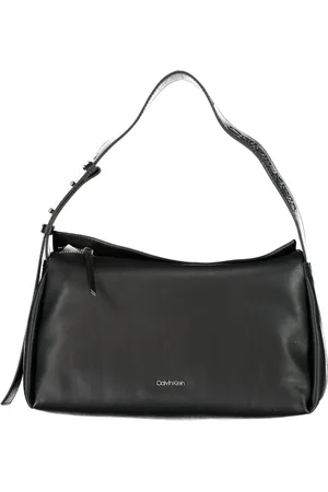 Calvin Klein Taske, Dame, Sort, ONE SIZE, Uld, Dame Skuldertaske med Justerbar Hank