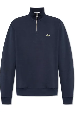 Lacoste Sweathshirts & Hoodies, Herre, Blå, 3XL, Uld, Sweater med logo