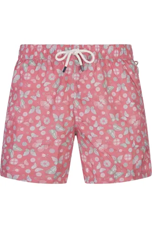 FEDELI Badetøj, Herre, Lyserød, 2XL, Badeshorts med sommerfugleprint
