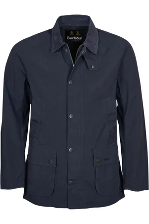 Barbour Jakke, Herre, Blå, S, Bomuld, Marineblå Casual Jakke med Corduroy Krave