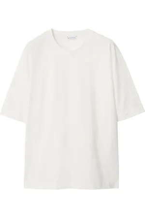 Burberry Top, Dame, Hvid, M, Bomuld, Crew Neck T-Shirt