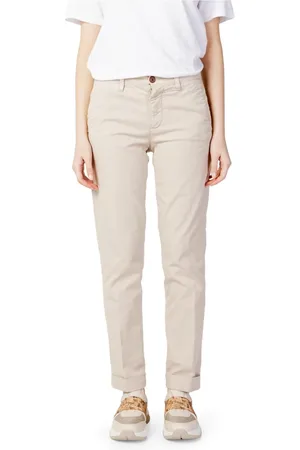 Blauer Bukser, Dame, , W27, Bomuld, Bomulds Zip Bukser