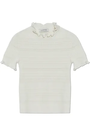 Lanvin Strik, Dame, Hvid, M, Bomuld, Cotton Top