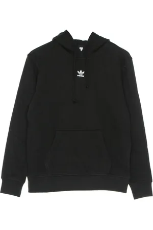 adidas Sweathshirts & Hoodies, Dame, Sort, L, Bomuld, Letvægts Hættetrøje med Kængurulomme
