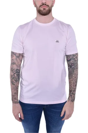 C.P. Company Top, Herre, Lyserød, L, Bomuld, Heavenly Logo T-Shirt Ss24