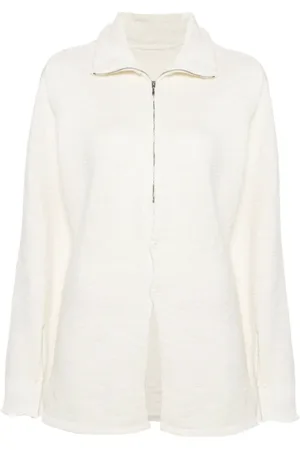 Maison Margiela Strik, Dame, Hvid, S, Uld, Højhalset Jumper