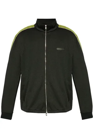 Lanvin Sweathshirts & Hoodies, Herre, Sort, L, Bomuld, Sort sweater med sidestribedetaljer
