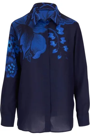 Etro Bluser & Skjorter, Dame, Blå, XS, Silkeskjorte