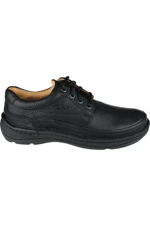 Clarks Sko, Herre, Sort, 41 EU, Læder, Nature Three Snøresko