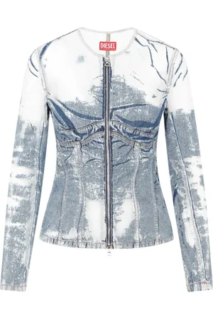 Diesel Jakke, Dame, Flerfarvet, XS, Denim, De Milly Denim Cotton Jacket