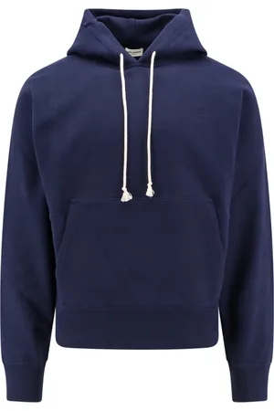 Saint Laurent Sweathshirts & Hoodies, Herre, Blå, M, Bomuld, Blå Hættetrøje Bomuld