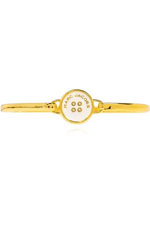 Marc Jacobs Tilbehør, Dame, Gul, ONE SIZE, Uld, Button Hinge Armbånd