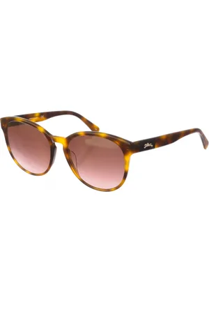 Longchamp Tilbehør, Dame, Brun, ONE SIZE, Hamp, Ovale acetat solbriller