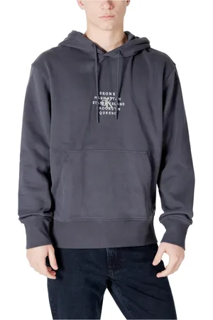 Calvin Klein Sweathshirts & Hoodies, Herre, Grå, S, Bomuld, NYC Stamp Graphic HO Hættetrøje