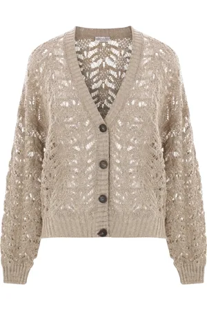 Brunello Cucinelli Strik, Dame, , XS, Sequin Cardigan Sweater