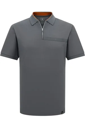 Boggi Milano Top, Herre, Grå, L, Bomuld, Cool Jade-Fresh Piqué Polo Shirt