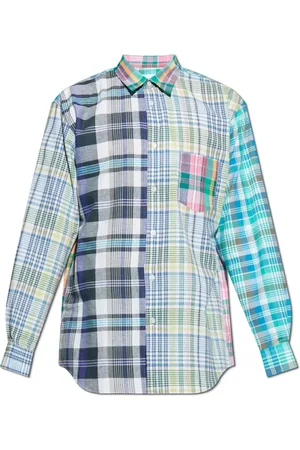 Comme des Garçons Skjorte, Herre, Flerfarvet, L, Bomuld, Skjorte med ternet mønster