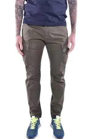C.P. Company Bukser, Herre, Grøn, L, Satin, Grønne Satin Cargo Bukser