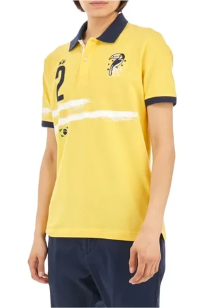 La Martina Top, Herre, Gul, M, Bomuld, Regular Fit Bomulds Polo Shirt