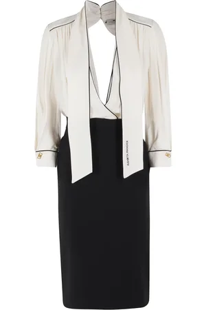 Elisabetta Franchi Kjole, Dame, Hvid, XS, Elegant Kjole til særlige lejligheder