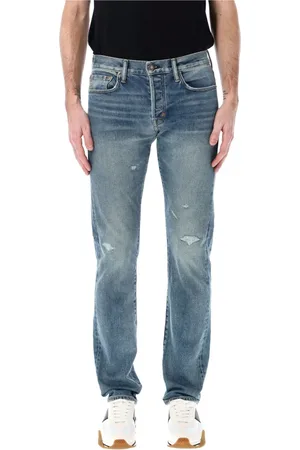 Tom Ford Jeans, Herre, Blå, W34, Denim, Rid and Repaired Denim Jeans