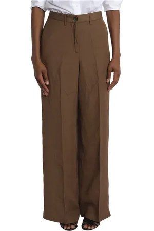 Nine In The Morning Bukser, Dame, Brun, W32, Satin, Brun Satin Bukser Karen Straight