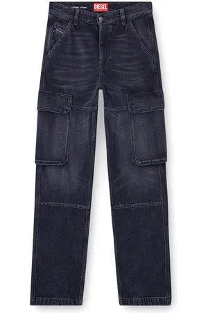Diesel Jeans, Dame, Sort, W26, Bomuld, Sorte Cargo Jeans