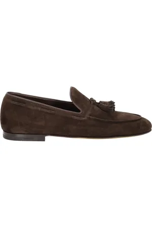 Officine creative Sko, Herre, Brun, 41 EU, Brune Ruskind Loafers med Tassels